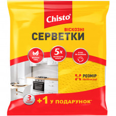 Серветки для прибирання Chisto Віскозні 3+1 шт. (4823098407850)