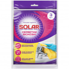 Серветки для прибирання Solar Household Віскозні 3 шт. (4820269930162)