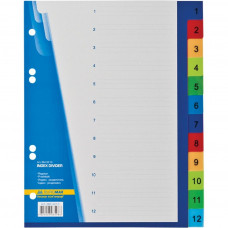 Роздільник сторінок Buromax А5 numeric, 12 dividers (BM.3213)