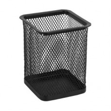 Підставка для ручок Axent square 80х80х100мм, wire mesh, black (2111-01-A)