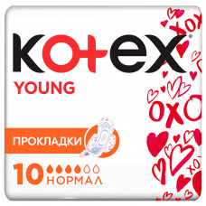 Гігієнічні прокладки Kotex Young Normal 10 шт. (5029053542881)