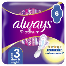 Гігієнічні прокладки Always Platinum Day&Night (Розмір 3) 6 шт. (8001090445032)