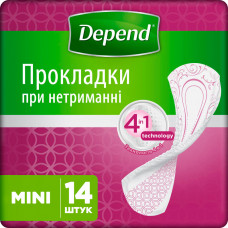 Урологічні прокладки Depend Comfort-Protect Mini Pads 14 шт. (5029053561646)