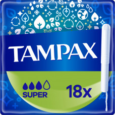 Тампони Tampax Super з аплікатором 18 шт. (8006540716625)