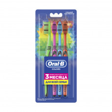 Зубна щітка Oral-B Color Collection Середньої жорсткості 4 шт. (3014260104788)