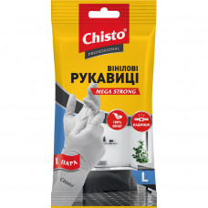 Рукавички господарські Chisto Mega Strong Вінілові 1 пара L (4823098413349)