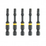 Набір біт DeWALT IMPACT TORSION, ударні, Torx, Т30, L = 57 мм, 5 шт (DT7398T)