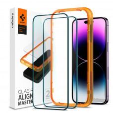 Скло захисне Spigen Apple Iphone 14 Pro Max Glas tR Align Master FC (2 Pack), Blac (AGL05204)