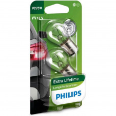 Автолампа Philips P21/5W LongLife EcoVision, 2шт/бл. (12499LLECOB2)