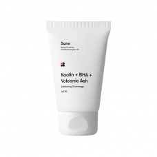 Скраб для обличчя Sane Kaolin + BHA + Volcanic Ash Exfoliating Gommage PH 7.0 Гомаж із саліциловою кислотою 40 мл (4820266830052)