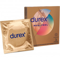 Презервативи Durex Real Feel з синтетичного латексу (безлатексні) 3 шт. (5052197026689)