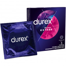 Презервативи Durex Dual Extase рельєфні з анестетиком 3 шт. (5052197053401)