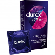 Презервативи Durex Dual Extase рельєфні з анестетиком 12 шт. (5052197053432)