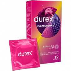 Презервативи Durex Pleasuremax з силіконовою змазкою з ребрами та крапками 12 шт. (5038483204016)