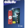 Набір косметики Gillette Станок для гоління Mach3 + 2 змінних леза + Гель для душу Old Spice 3-в-1 Whitewater 250 мл (8700216221047)