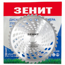 Ніж для тримера Зеніт до садового тримера 255х25.4 мм 40 ТВС зубців уп (40236050)