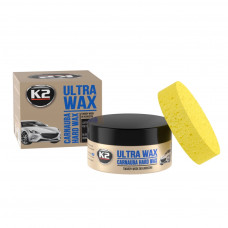 Автополіроль K2 Ultra Wax з губкою 250 г (K073)