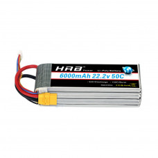 Акумулятор для дрона HRB_ Lipo 6s 22.2V 6000mAh 50C XT60 (HR-6000MAH-6S-50C-XT60)